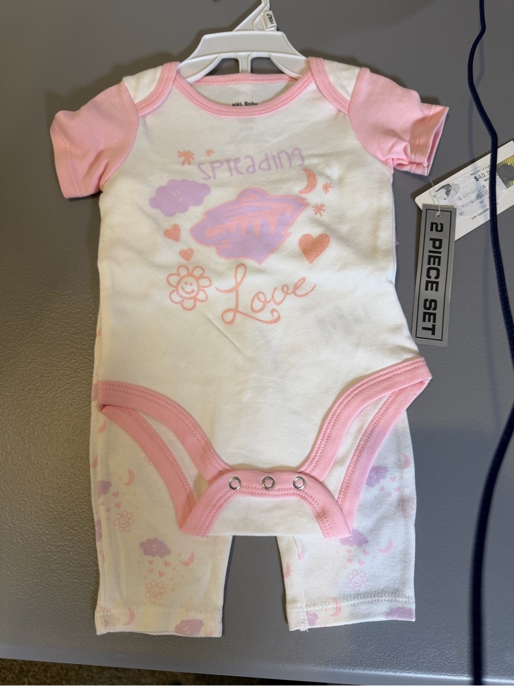 Minnesota Wild NHL Baby Girls 2 Piece Bodysuit Tutu Pants Set NWT